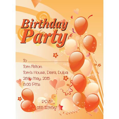 Kids Party Invitation 014