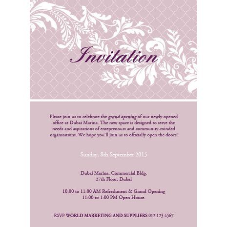 Office Inaugural Invitation OII 7102