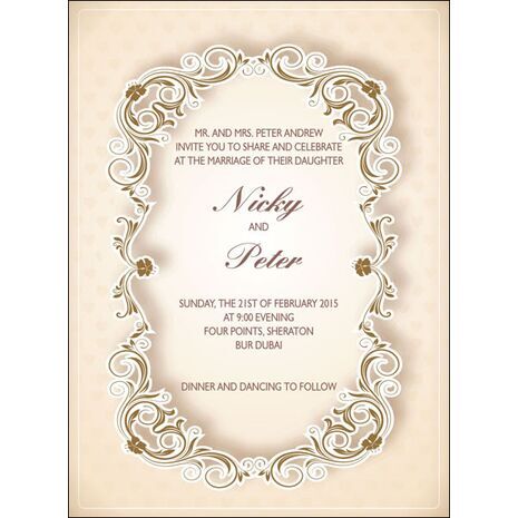 Wedding Invitation Card WIC 7856