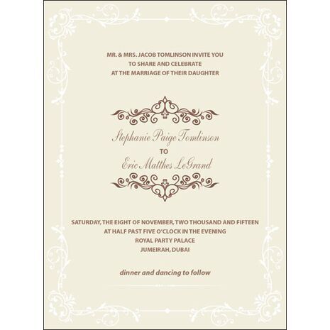 Wedding Invitation Card WIC 7859