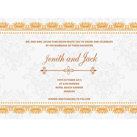 Wedding Invitation Card WIC 7874