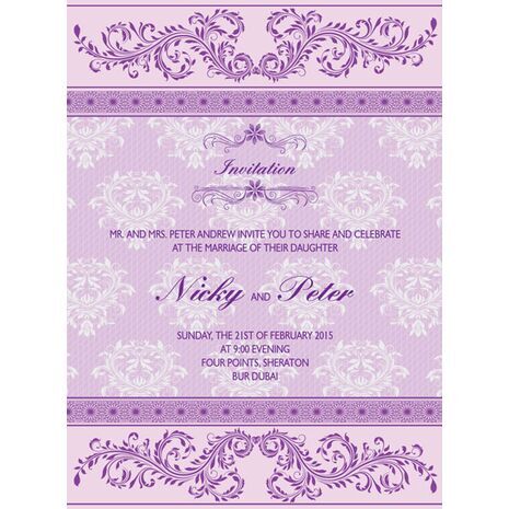 Wedding Invitation Card WIC 7875