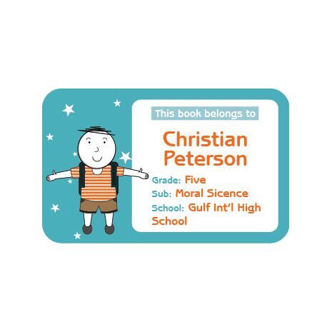 Personalised School Label 004