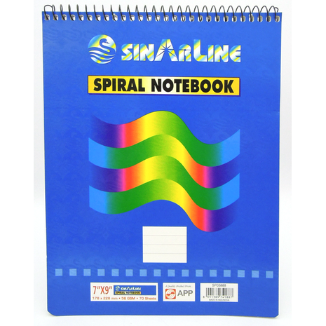 Sinarline Spiral Notebook 7x9 SP03888