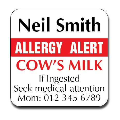Allergy Label ST AL 001