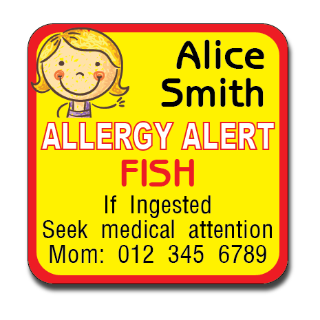 Allergy Label ST AL 009