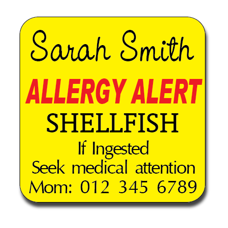 Allergy Label ST AL 010