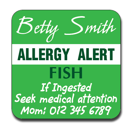 Allergy Label ST AL 012