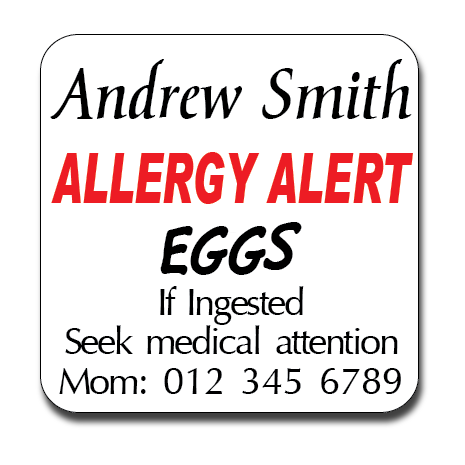 Allergy Label ST AL 014