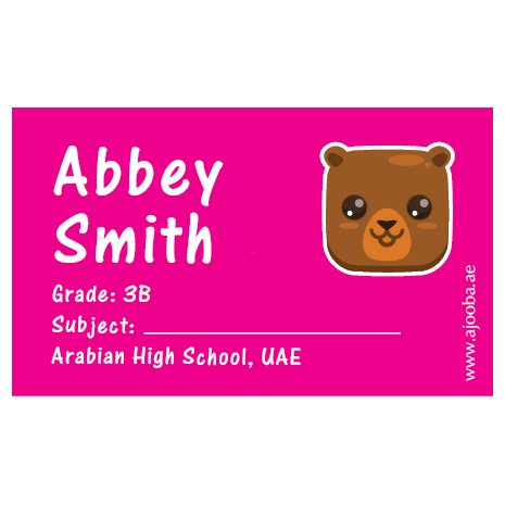 40 Personalised School Label 0305