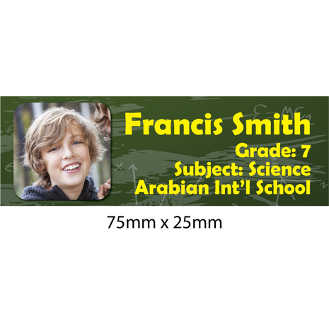 Personalised School Book Label Small PS BLS 0016