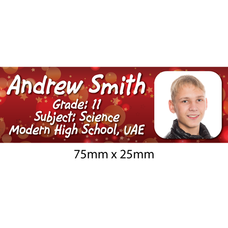 Personalised School Book Label Small PS BLS 0021
