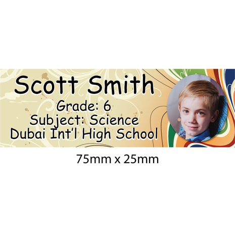 Personalised School Book Label Small PS BLS 0033
