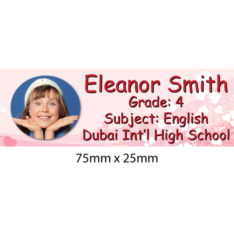 Personalised School Book Label Small PS BLS 0035