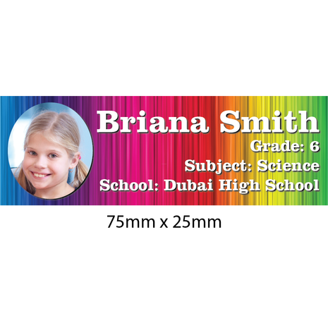 Personalised School Book Label Small PS BLS 0041