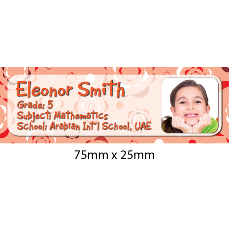 Personalised School Book Label Small PS BLS 0051