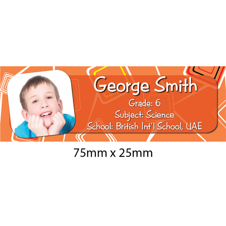 Personalised School Book Label Small PS BLS 0054