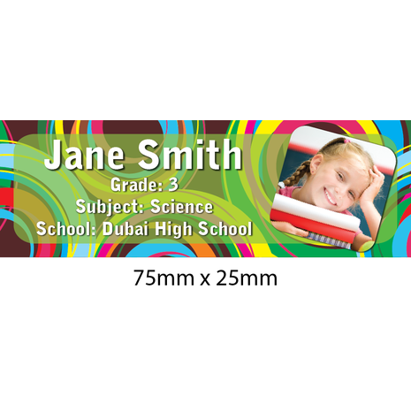 Personalised School Book Label Small PS BLS 0061