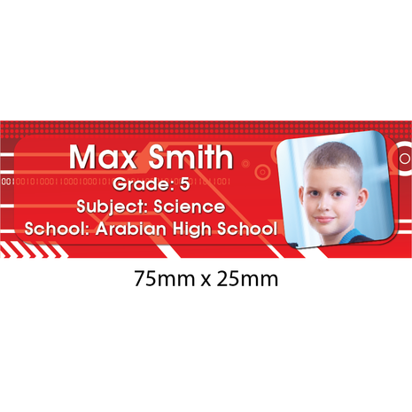 Personalised School Book Label Small PS BLS 0068