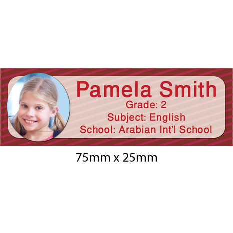Personalised School Book Label Small PS BLS 0070