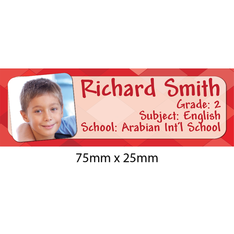 Personalised School Book Label Small PS BLS 0071