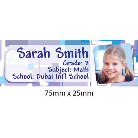 Personalised School Book Label Small PS BLS 0072
