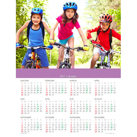 Pictorial Desk Calendar With 14 Pictures