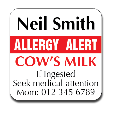 Allergy Label ST AL G 001