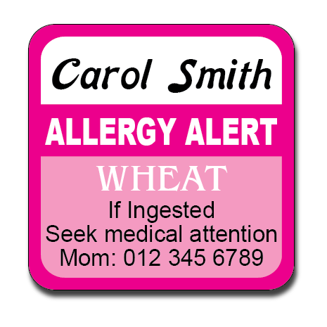 Allergy Label ST AL G 008