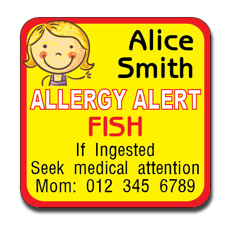 Allergy Label ST AL G 009