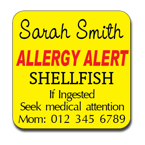 Allergy Label ST AL G 010