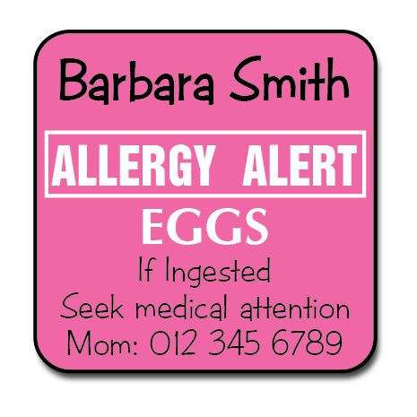 Allergy Label ST AL G 011