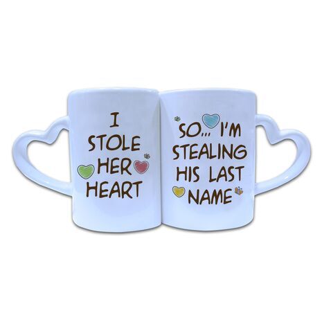 Valentine Couple Mug Heart Shape 010