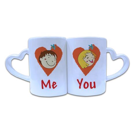 Valentine Couple Mug Heart Shape 011