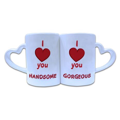 Valentine Couple Mug Heart Shape 018