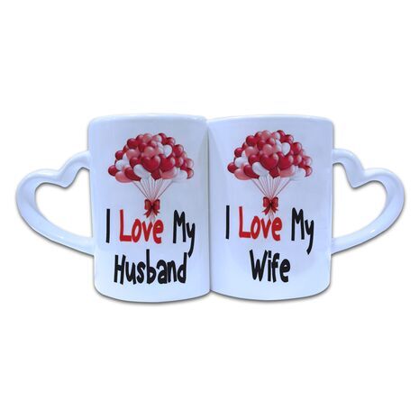 Valentine Couple Mug Heart Shape 023