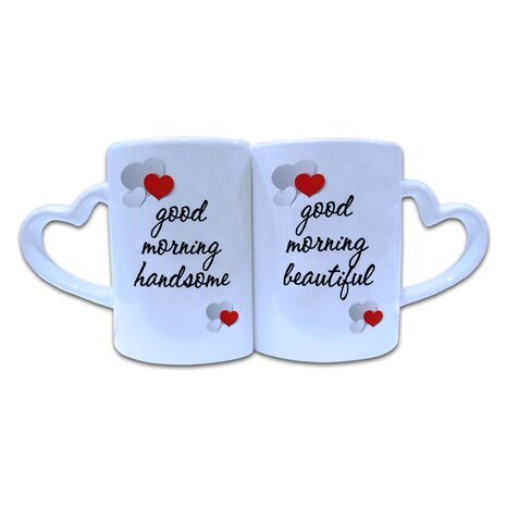 Valentine Couple Mug Heart Shape 004