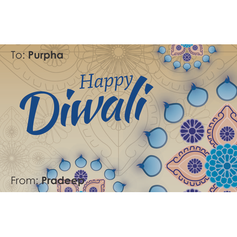 Diwali Design Gift Tag 088