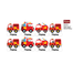 Fire Truck-Pack of 12