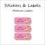 Pink Smiley-Pack of 30 Classic Waterproof Labels