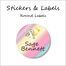 Rainbow-Pack of 50 Round Waterproof Labels