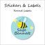 Busy Bee-Pack of 50 Round Waterproof Labels