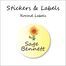 Vintage Flower-Pack of 50 Round Waterproof Labels