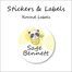 Sheep in Glasses-Pack of 50 Round Waterproof Labels