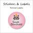 Bee and Bear-Pack of 50 Round Waterproof Labels