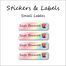 Sleepy Dog-Pack of 30 Small Waterproof Labels