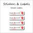Red Rose-Pack of 30 Small Waterproof Labels