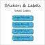 Blue Confetti-Pack of 30 Small Waterproof Label
