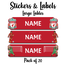 Ajooba - Football- Maroon Personalized Labels -Value pack of 108 labels