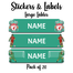 Ajooba - Football- Green Personalized Labels -Value pack of 108 labels